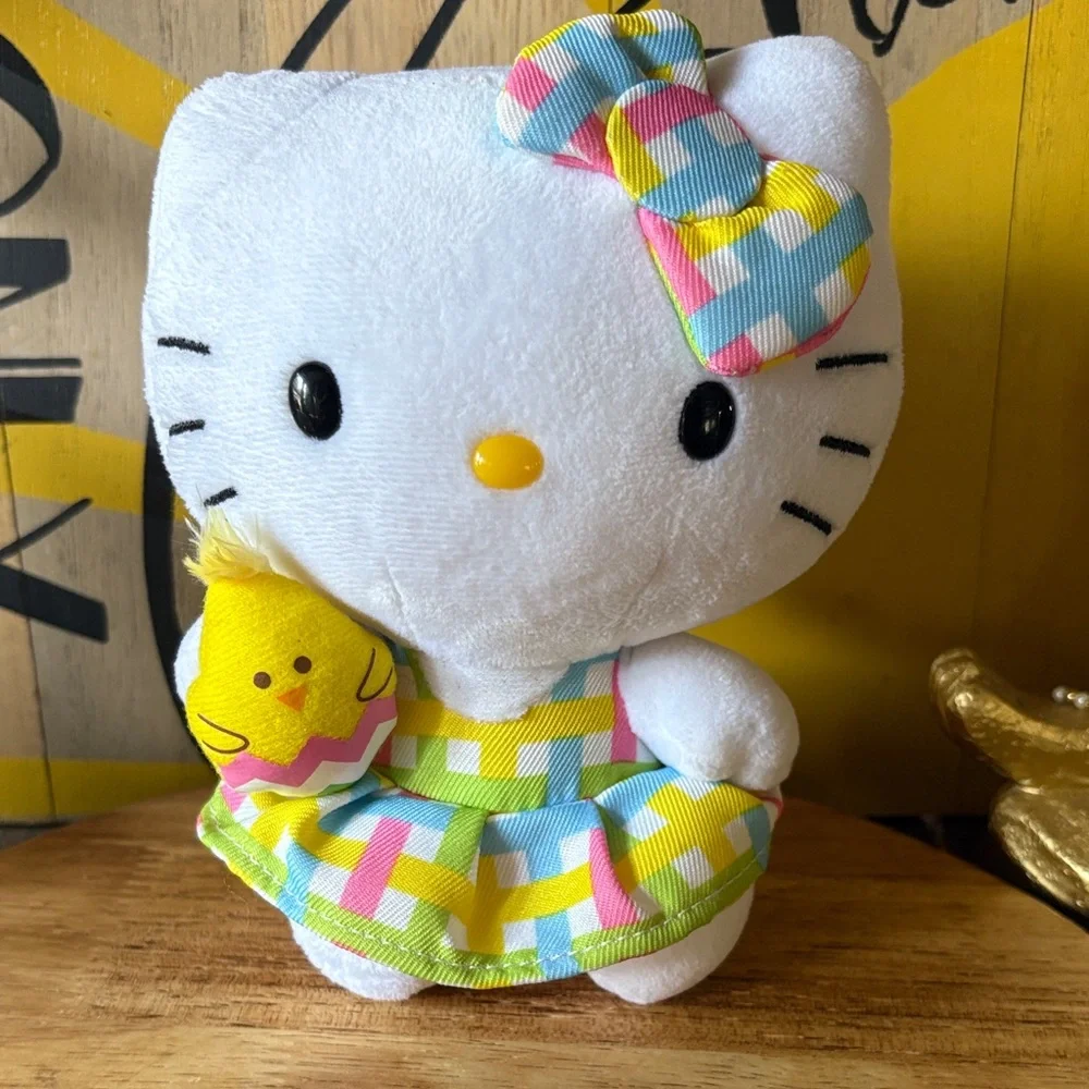 Ty Hello Kitty Sanrio Plush Holding Baby Chick 🐤 - Picture 1 of 14